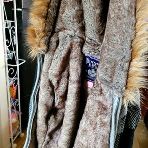 PINK fur lined hoodie